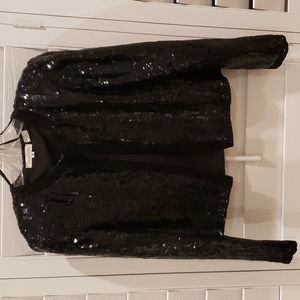 Ann Taylor black sequin sweater